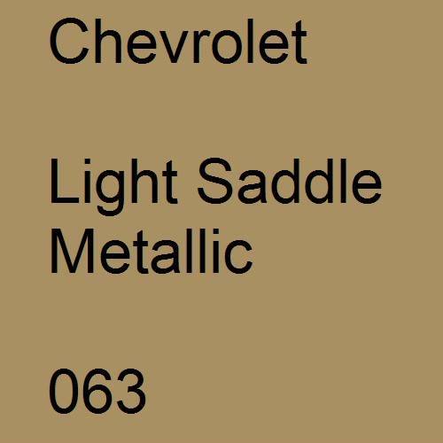 Chevrolet, Light Saddle Metallic, 063.